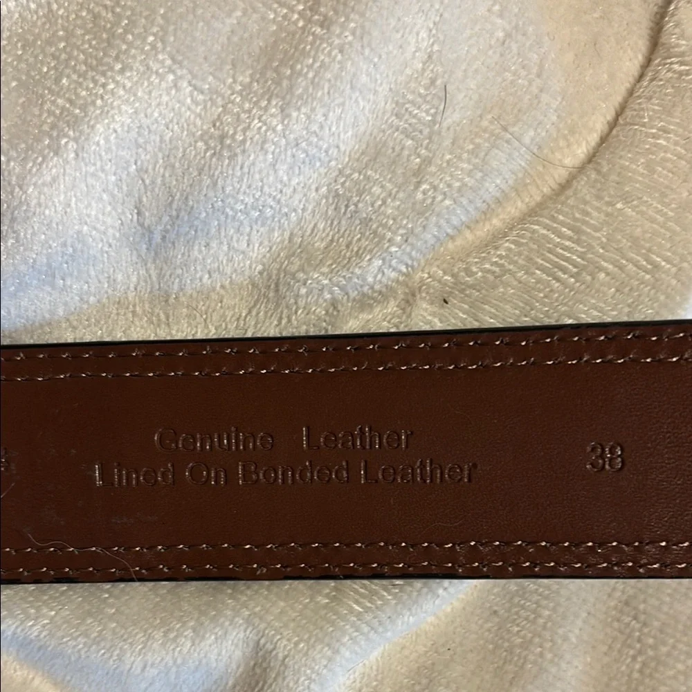 MENS BROWN LEATHER BELT….PRELOVED GOOD CONDITION NO BRAND SILVER BUCKLE